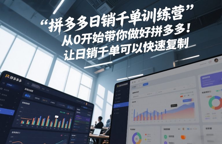 拼多多日销千单训练营,从0开始带你做好拼多多,让日销千单可以快速复制(更新26年4月)-元界