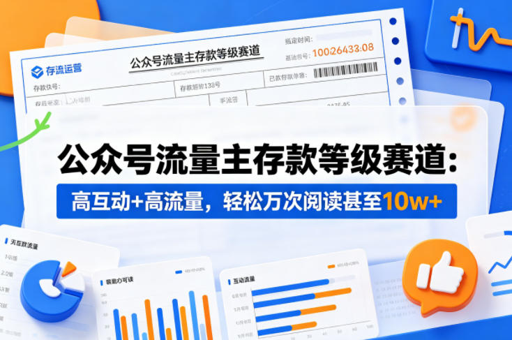 公众号流量主之存款等级赛道,高互动+高流量,轻松达到万次阅读,甚至10w+-元界